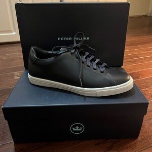 Peter Millar Black Leather Sneakers
